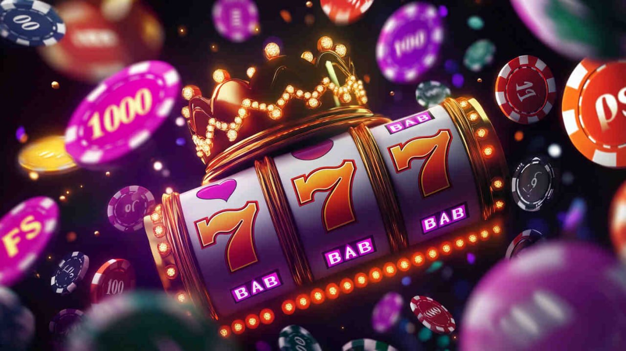 Pemain menikmati sportsbook dan slot online di mentari138 dengan grafis neon futuristik